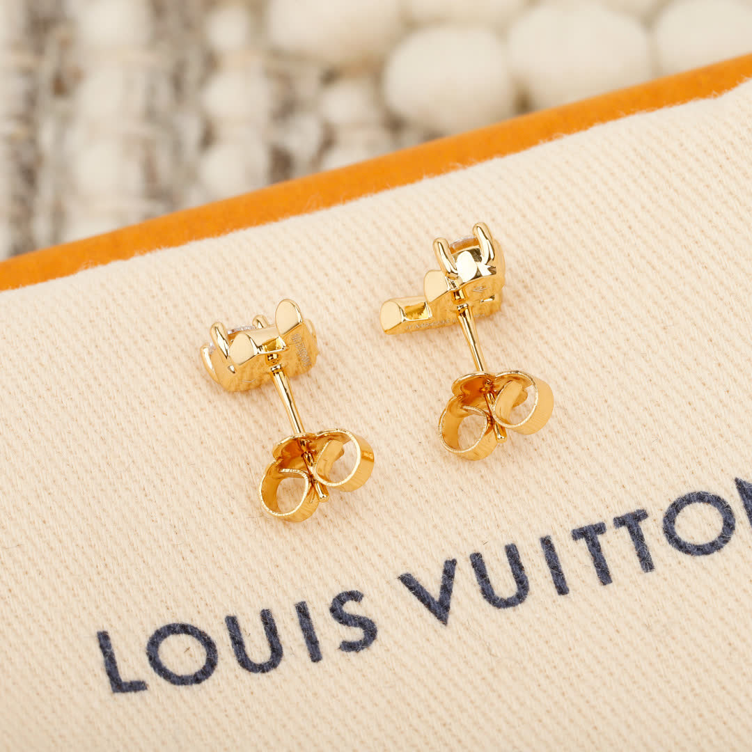Louis Vuitton Gold Tone Earrings